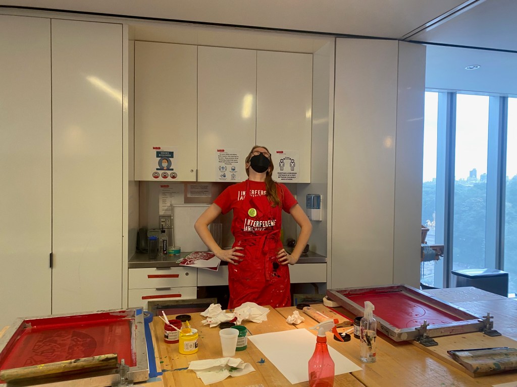 Printing set up at Museum for Art and Design